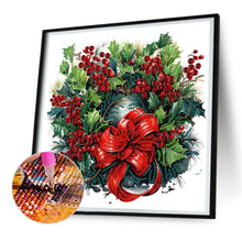 Load image into Gallery viewer, Christmas Wreath 30X30CM(Canvas) Partial Special Shaped Drill Diamond Painting
