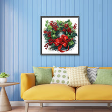 Load image into Gallery viewer, Christmas Wreath 30X30CM(Canvas) Partial Special Shaped Drill Diamond Painting
