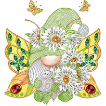 Load image into Gallery viewer, Garden Butterfly Gnome 30X30CM(Canvas) Partial Special Shaped Drill Diamond Painting
