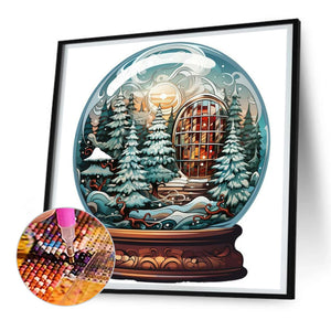 Christmas Crystal Ball 30X30CM(Canvas) Full Round Drill Diamond Painting