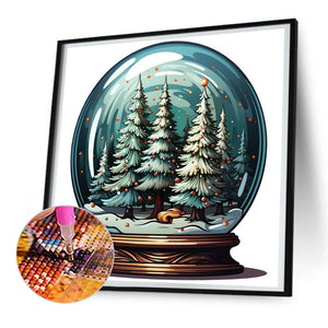 Christmas Crystal Ball 30X30CM(Canvas) Full Round Drill Diamond Painting