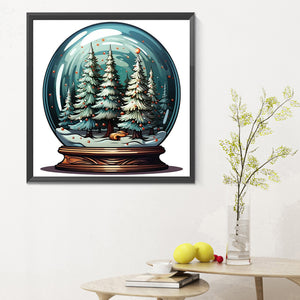 Christmas Crystal Ball 30X30CM(Canvas) Full Round Drill Diamond Painting