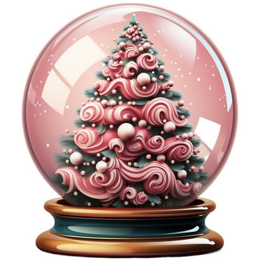 Christmas Crystal Ball 30X30CM(Canvas) Full Round Drill Diamond Painting