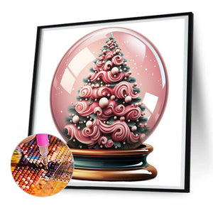 Christmas Crystal Ball 30X30CM(Canvas) Full Round Drill Diamond Painting