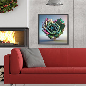 Love Rose 30X30CM(Canvas) Full Round Drill Diamond Painting