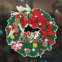 Load image into Gallery viewer, Diamond Painting Sticker Gem DIY Craft Kit for Kid Gift (Christmas Wreath #2)
