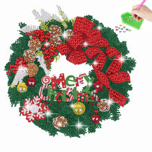 Load image into Gallery viewer, Diamond Painting Sticker Gem DIY Craft Kit for Kid Gift (Christmas Wreath #2)
