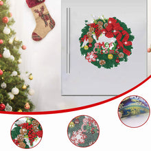 Load image into Gallery viewer, Diamond Painting Sticker Gem DIY Craft Kit for Kid Gift (Christmas Wreath #2)
