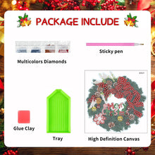 Load image into Gallery viewer, Diamond Painting Sticker Gem DIY Craft Kit for Kid Gift (Christmas Wreath #2)
