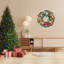 Load image into Gallery viewer, Diamond Painting Sticker Gem DIY Craft Kit for Kid Gift (Christmas Wreath #7)
