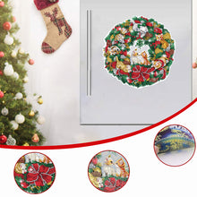 Load image into Gallery viewer, Diamond Painting Sticker Gem DIY Craft Kit for Kid Gift (Christmas Wreath #7)
