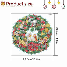 Load image into Gallery viewer, Diamond Painting Sticker Gem DIY Craft Kit for Kid Gift (Christmas Wreath #7)
