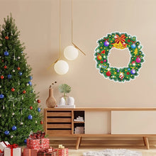 Load image into Gallery viewer, Diamond Painting Sticker Gem DIY Craft Kit for Kid Gift (Christmas Wreath #8)
