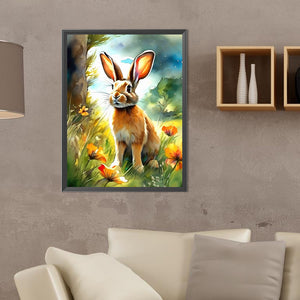 Rabbit In The Forest 30X40CM(Canvas) Full Round Drill Diamond Painting