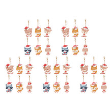 Load image into Gallery viewer, 5PCS Double Sided Special Shape Diamond Painting Keychain (Christmas Animals)
