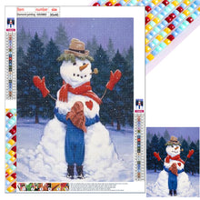 Load image into Gallery viewer, Snowy Snowman 30X40CM(Canvas) Full Square Drill Diamond Painting
