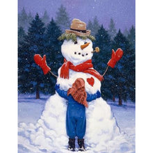 Load image into Gallery viewer, Snowy Snowman 30X40CM(Canvas) Full Square Drill Diamond Painting
