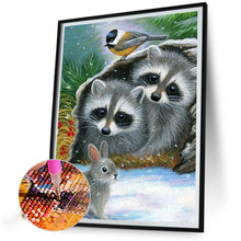 Load image into Gallery viewer, Raccoon In Snow Scene 30X40CM(Canvas) Full Square Drill Diamond Painting
