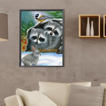 Load image into Gallery viewer, Raccoon In Snow Scene 30X40CM(Canvas) Full Square Drill Diamond Painting
