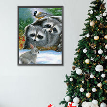 Load image into Gallery viewer, Raccoon In Snow Scene 30X40CM(Canvas) Full Square Drill Diamond Painting
