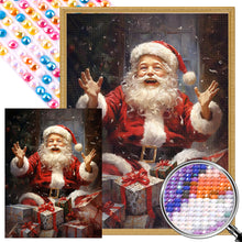 Load image into Gallery viewer, Santa Claus With Gift Box 35X45CM(Canvas) Full AB Round Drill Diamond Painting
