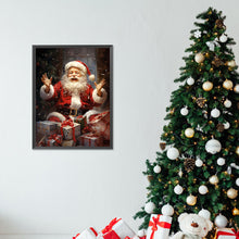 Load image into Gallery viewer, Santa Claus With Gift Box 35X45CM(Canvas) Full AB Round Drill Diamond Painting
