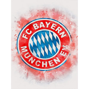 Bayern Munich Football Team Logo 30X40CM(Canvas) Full Round Drill Diamond Painting
