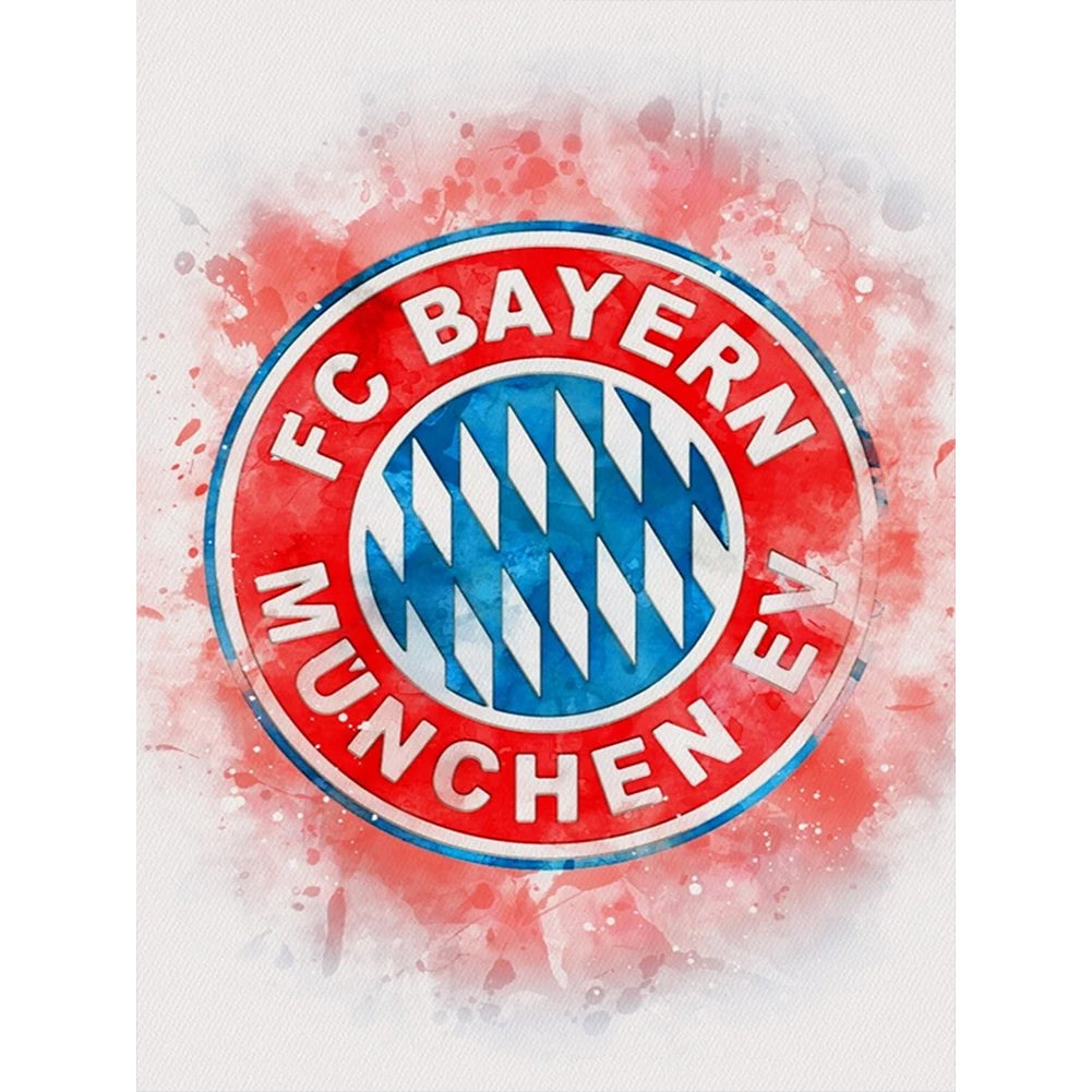Bayern Munich Football Team Logo 30X40CM(Canvas) Full Round Drill Diamond Painting