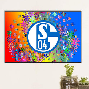 Schalke Logo 60X40CM(Canvas) Full Round Drill Diamond Painting