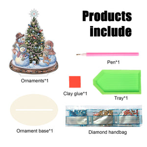 Wooden Christmas Diamond Painting Tabletop Ornament for Table Office Decor (#3)