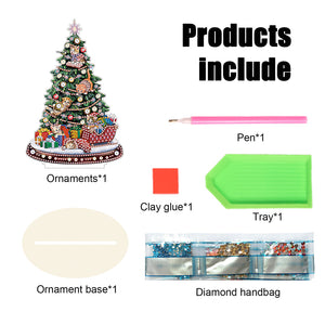 Wooden Christmas Diamond Painting Tabletop Ornament for Table Office Decor (#6)