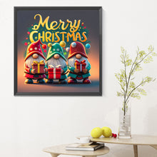 Load image into Gallery viewer, Colorful Christmas Gnome Old Man 30X30CM(Canvas) Full Round Drill Diamond Painting
