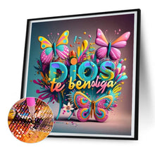 Load image into Gallery viewer, Colorful Christmas Butterflies 30X30CM(Canvas) Full Round Drill Diamond Painting
