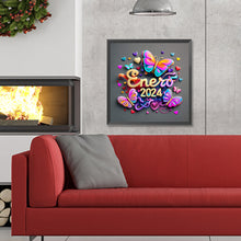 Load image into Gallery viewer, Colorful 2024 Butterfly 30X30CM(Canvas) Full Round Drill Diamond Painting
