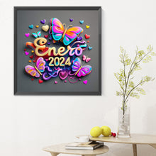 Load image into Gallery viewer, Colorful 2024 Butterfly 30X30CM(Canvas) Full Round Drill Diamond Painting
