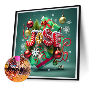 Colorful Christmas Gifts 30X30CM(Canvas) Full Round Drill Diamond Painting