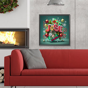 Colorful Christmas Gifts 30X30CM(Canvas) Full Round Drill Diamond Painting