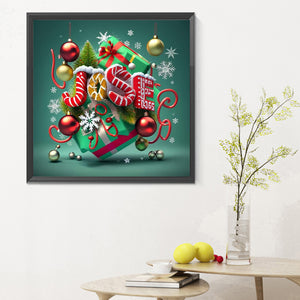 Colorful Christmas Gifts 30X30CM(Canvas) Full Round Drill Diamond Painting