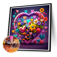 Load image into Gallery viewer, Colorful Love Flowers 30X30CM(Canvas) Full Round Drill Diamond Painting
