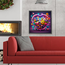 Load image into Gallery viewer, Colorful Love Flowers 30X30CM(Canvas) Full Round Drill Diamond Painting
