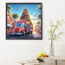 Load image into Gallery viewer, Christmas Street Christmas Tree 30*30CM(Canvas) Full Round Drill Diamond Painting
