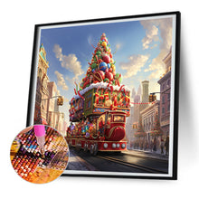 Load image into Gallery viewer, Christmas Street Christmas Tree 30*30CM(Canvas) Full Round Drill Diamond Painting
