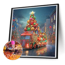 Load image into Gallery viewer, Christmas Street Christmas Tree 30*30CM(Canvas) Full Round Drill Diamond Painting
