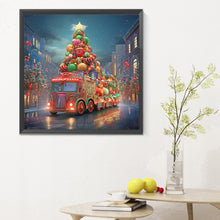 Load image into Gallery viewer, Christmas Street Christmas Tree 30*30CM(Canvas) Full Round Drill Diamond Painting
