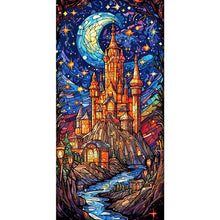 Load image into Gallery viewer, Starry Sky Castle 40*80CM(Canvas) Full Round Drill Diamond Painting
