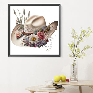 Cowboy Hat 30X30CM(Canvas) Full Round Drill Diamond Painting