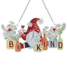 Load image into Gallery viewer, Acrylic Garden Gnome Single-Sided Diamond Painting Hanging Pendant (#2)
