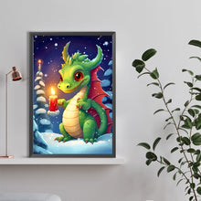 Load image into Gallery viewer, Christmas Candle Cartoon Dragon 40X60CM(Canvas) Full Round Drill Diamond Painting
