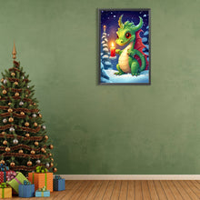 Load image into Gallery viewer, Christmas Candle Cartoon Dragon 40X60CM(Canvas) Full Round Drill Diamond Painting
