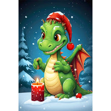 Load image into Gallery viewer, Christmas Dragon Guarding The Candles 40X60CM(Canvas) Full Round Drill Diamond Painting
